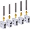 15pc/set 1.75mm Teflon Throat Tube+0.4mm Extruder Nozzle Print Heads+Heater Blocks Hotend For MK8 Makerbot ANET A8 3D Printer