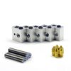 15pc/set 1.75mm Teflon Throat Tube+0.4mm Extruder Nozzle Print Heads+Heater Blocks Hotend For MK8 Makerbot ANET A8 3D Printer - Image 4