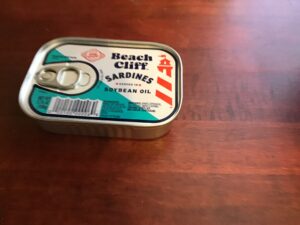 Canned sardines